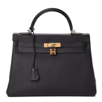 Hermes Togo Kelly Retourne 32 Black 1 of 38