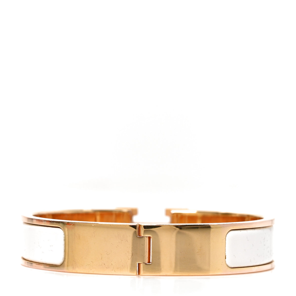 Hermes Enamel Narrow Clic Clac H Bracelet PM White 3 of 5