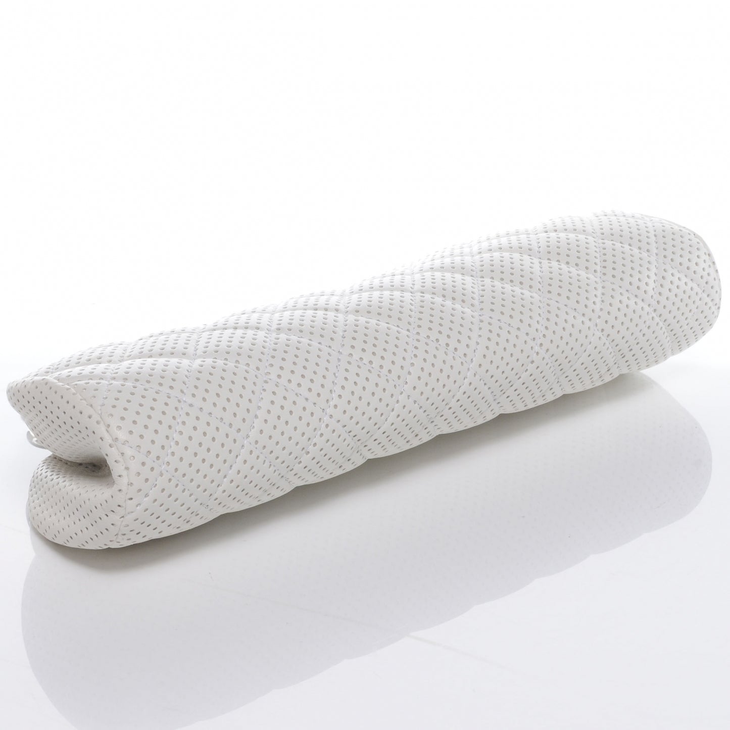 Lambskin Perforated Timeless Clutch White