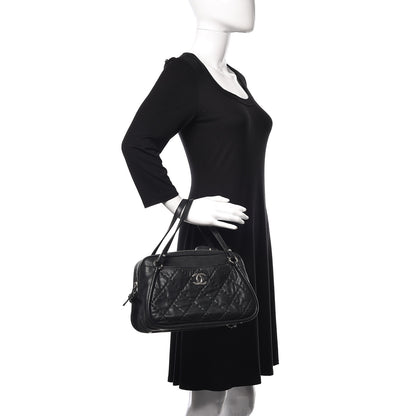 Chanel Iridescent Calfskin Quilted Relax CC Camera Case Black 2 of 16