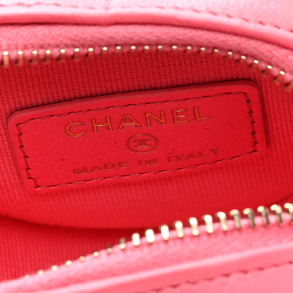 Chanel Lambskin Quilted CC In Love Heart Zipped Arm Coin Purse Pink 6 of 8