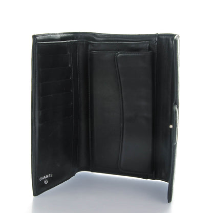 Chanel Lambskin Quilted Large Flap Wallet Black 5 of 8
