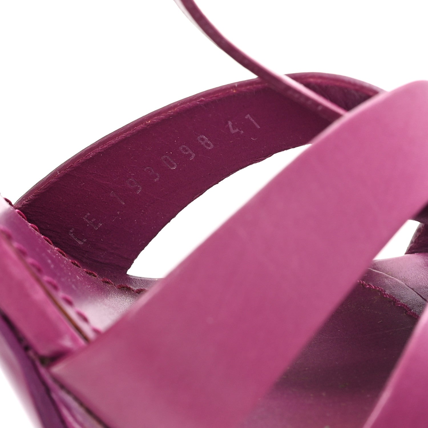 Saint Laurent Calfskin Tribute 105 Platform Sandals 41 Fuchsia 9 of 10