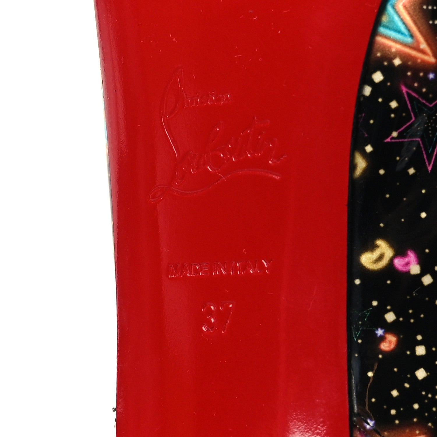 Christian Louboutin Patent Starlight Hot Chick Slingback Alta 120 Pumps 37 Multicolor 6 of 10