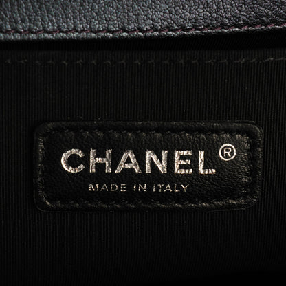Chanel Iridescent Goatskin Quilted Medium Boy Flap Purple 6 of 8