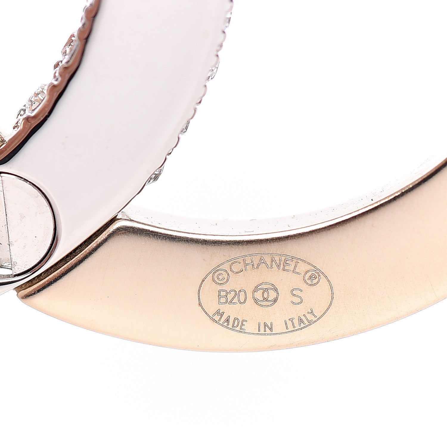 Chanel Crystal CC Brooch Light Gold 3 of 4
