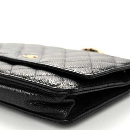 Chanel Caviar Quilted Wallet on Chain WOC Black 11 of 12