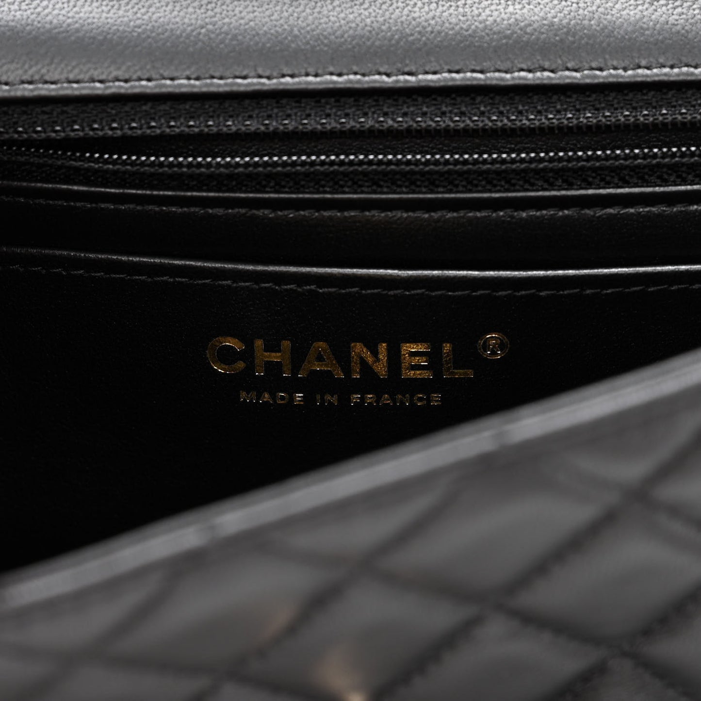 Lambskin Quilted Mini Rectangular Flap Black