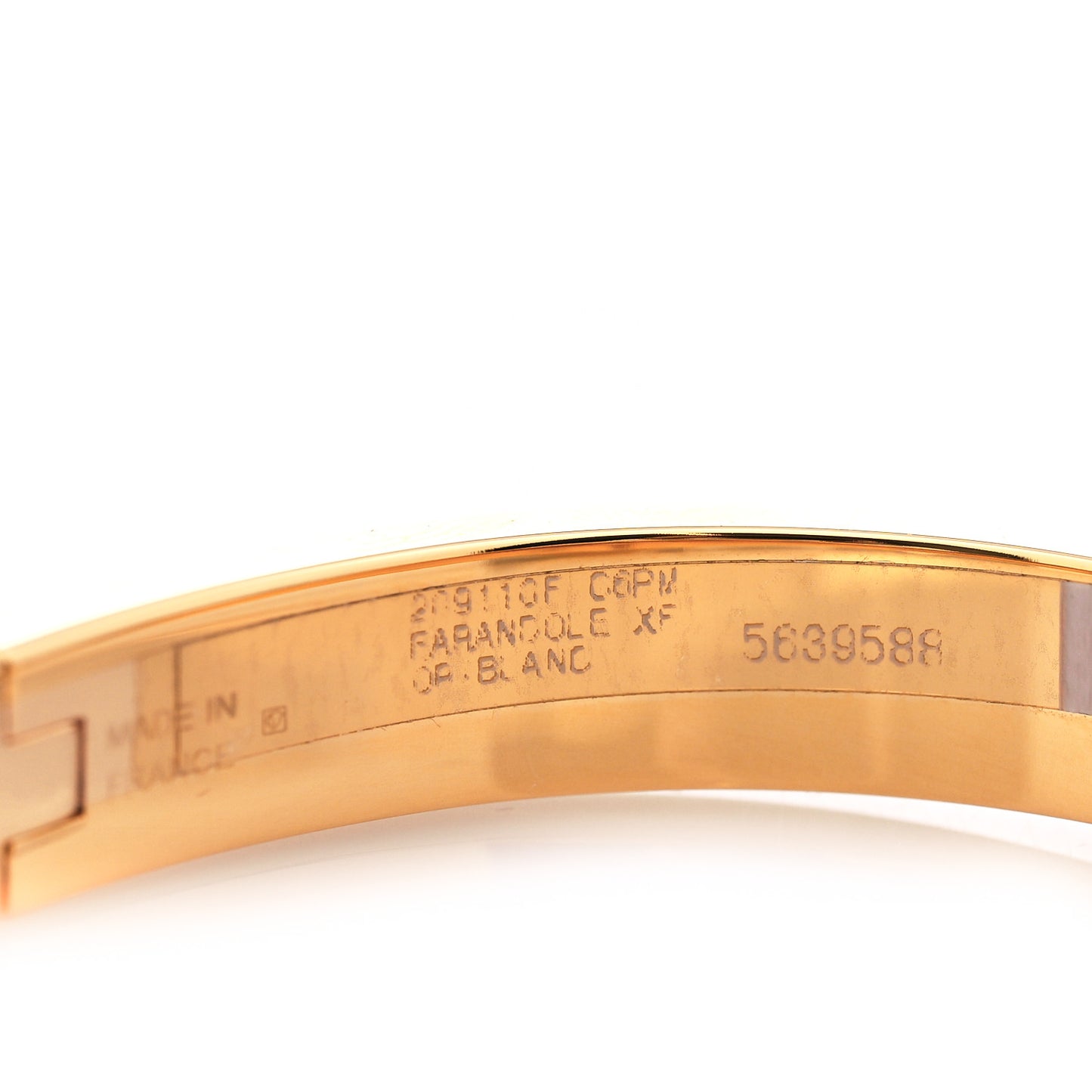 Enamel Mini Farandole Clic Chaine D'Ancre Bracelet Or White