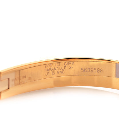 Hermes Enamel Mini Farandole Clic Chaine D'Ancre Bracelet Or White 5 of 6