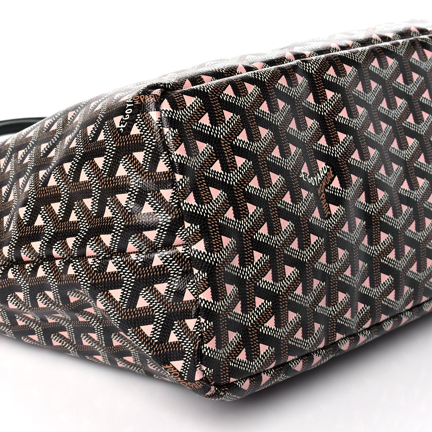 Goyard Goyardine Saint Louis Claire Voie PM Black Pink 8 of 9