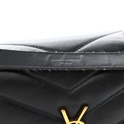 Saint Laurent Calfskin Y Quilted Monogram Small Loulou Chain Satchel Black 11 of 11