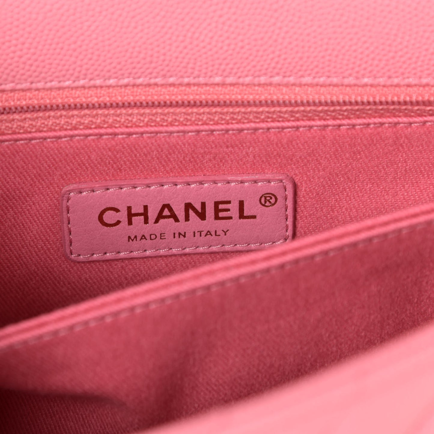 Caviar Chevron Quilted Mini Coco Handle Flap Pink