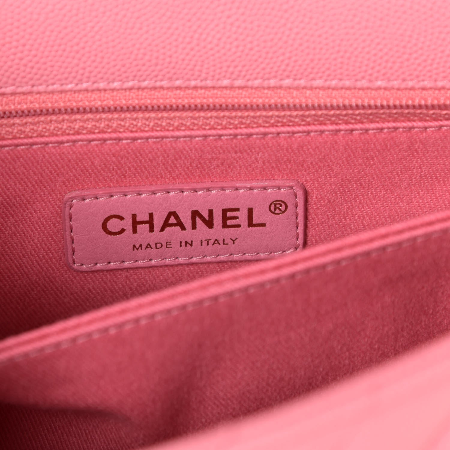 Chanel Caviar Chevron Quilted Mini Coco Handle Flap Pink 7 of 11