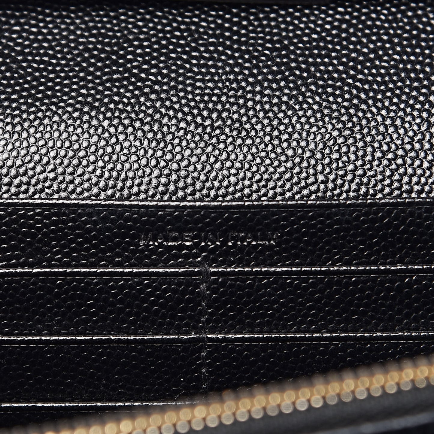 Grain De Poudre Matelasse Chevron Monogram Chain Wallet Black
