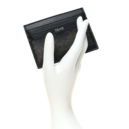 Celine Triomphe Canvas Card Holder Tan 2 of 9