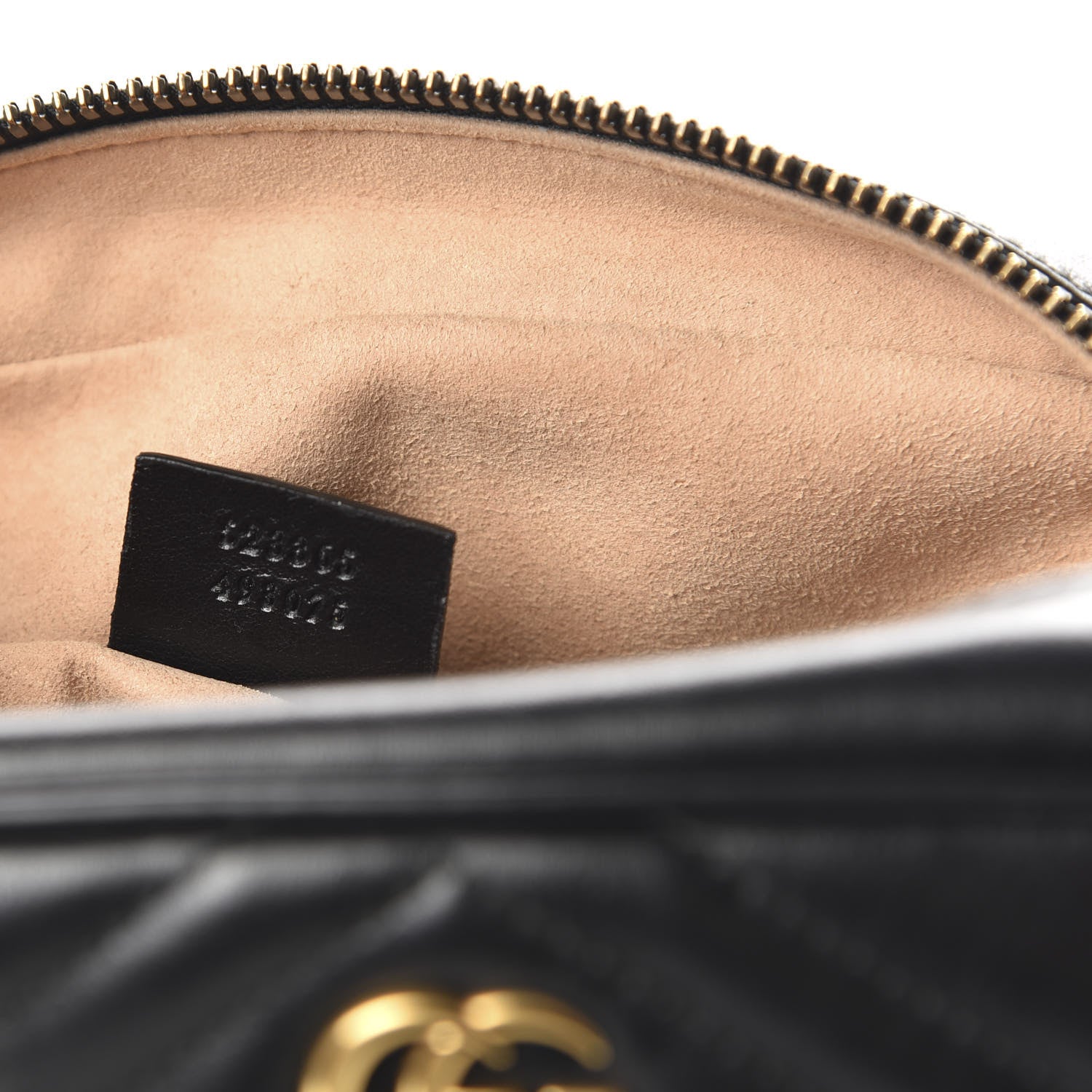 Gucci Calfskin Matelasse GG Marmont Travel Bag Black 9 of 10