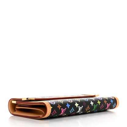 Louis Vuitton Monogram Multicolor Porte Tresor International Wallet Black 4 of 10