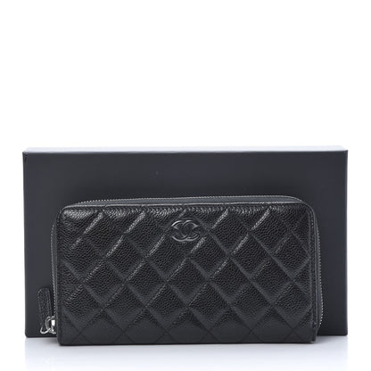 Chanel Caviar Quilted Incognito Large Gusset Zip Around Wallet Black 9 of 9