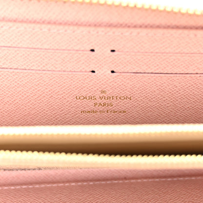 Louis Vuitton Damier Azur Clemence Wallet Rose Ballerine 6 of 9