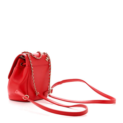 Chanel Lambskin CC Mania Backpack Red 3 of 10
