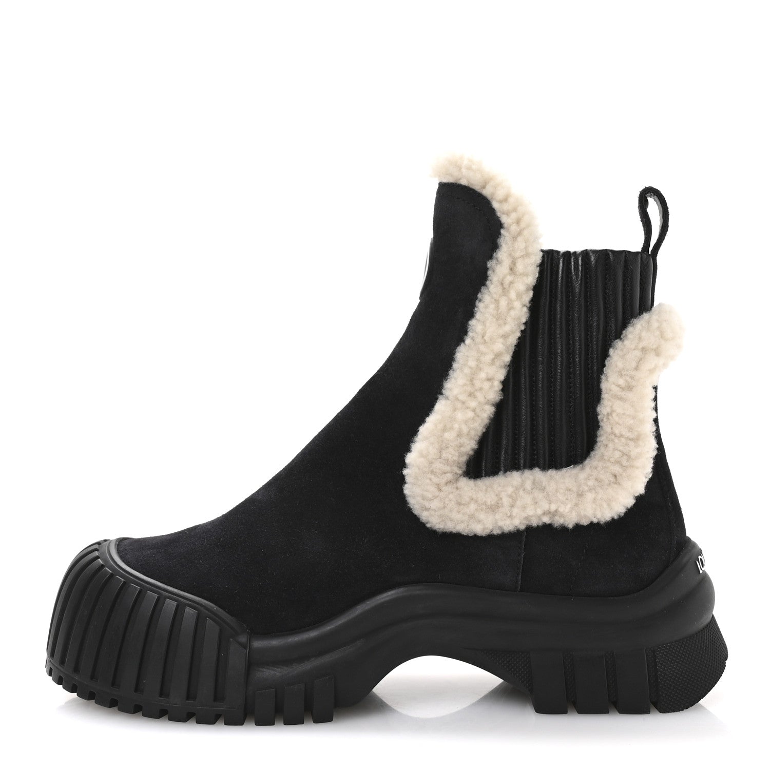 Louis Vuitton Suede Shearling Ruby Flat Ankle Boots 38 Black 1 of 8