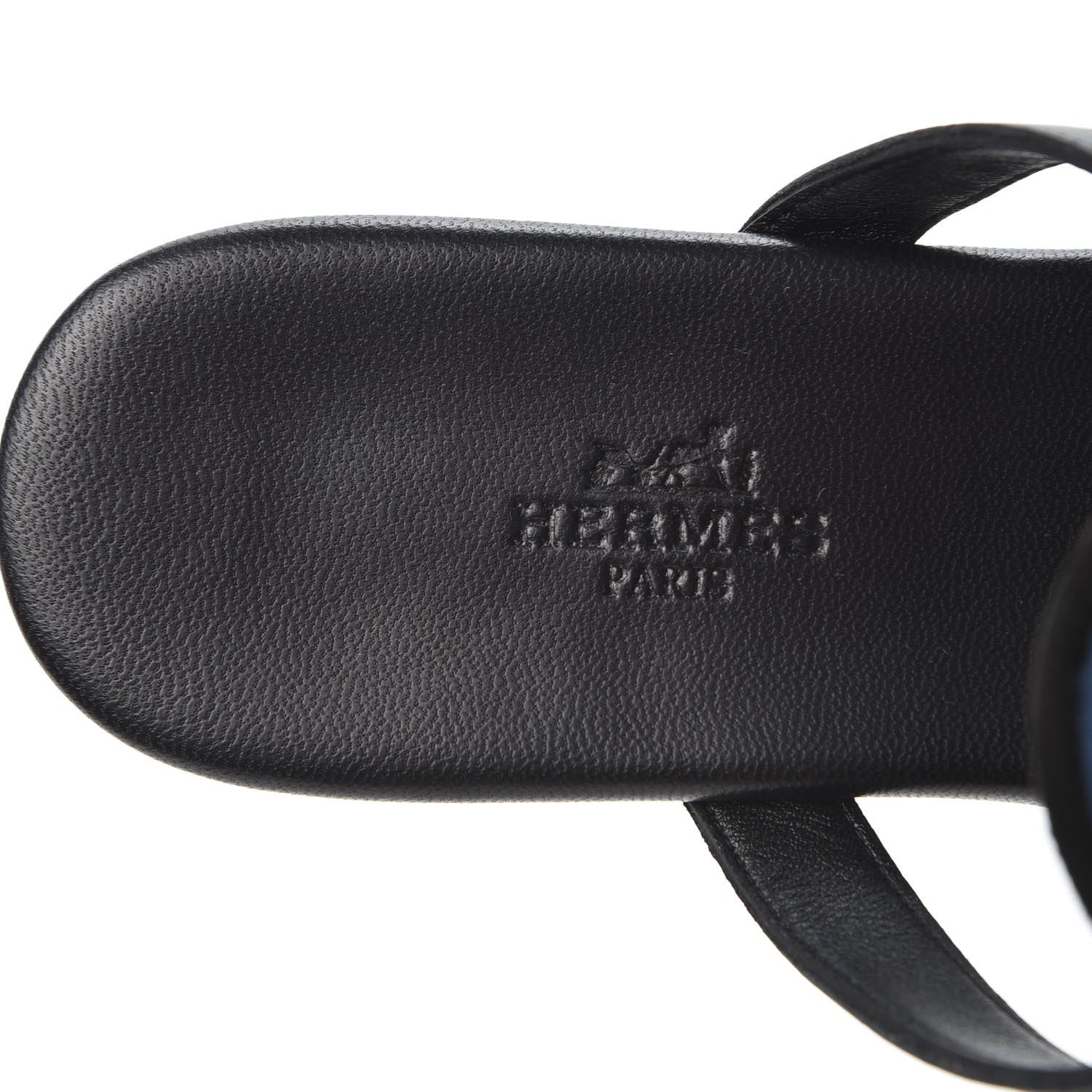 Hermes Chevre Vernis Mayotte Sandals 37 Black Multicolor 7 of 9