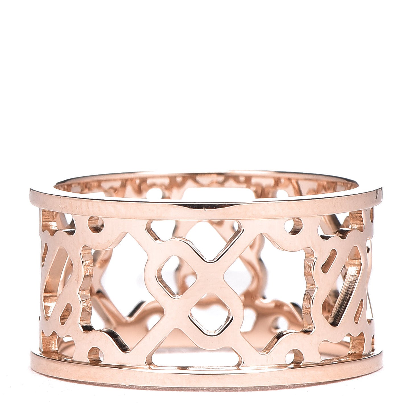 18K Rose Gold Chaîne d'Ancre Passerelle Ring 52 6