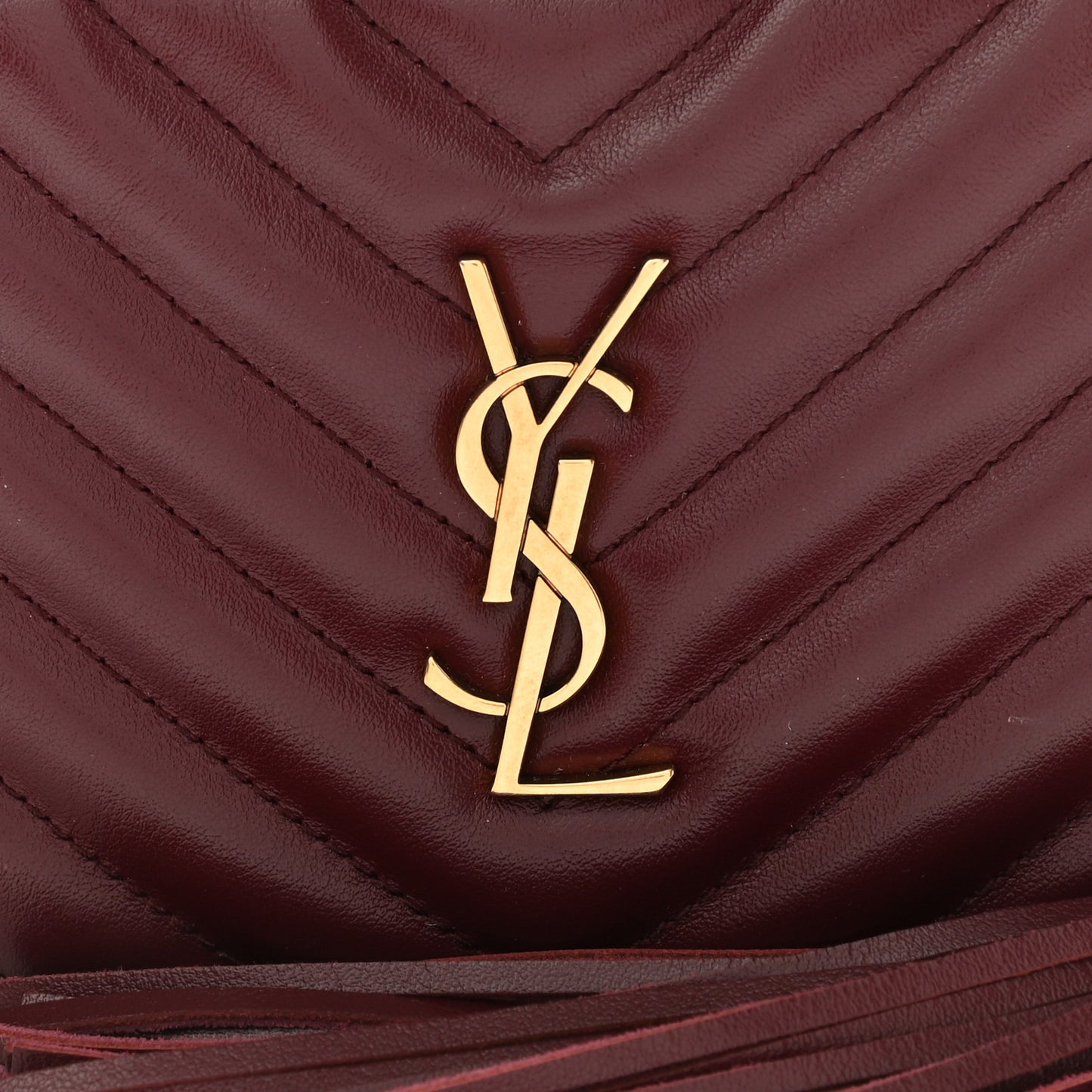 Calfskin Matelasse Monogram Lou Belt Bag Dark Legion Red