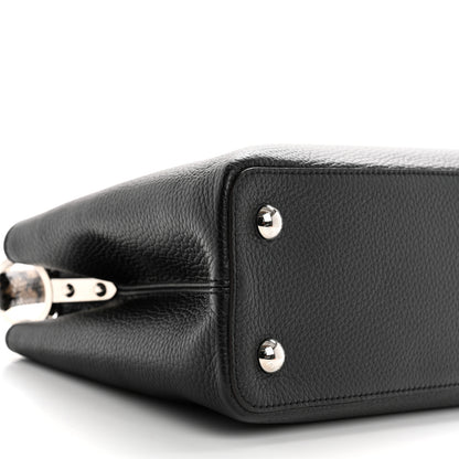 Louis Vuitton Taurillon Snakeskin Capucines MM Black 8 of 10