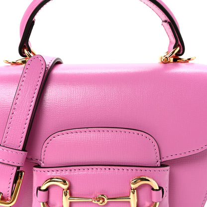 Gucci Azalea Calfskin Mini Top Handle Horsebit 1955 Crossbody Bag Libre Pink 13 of 17