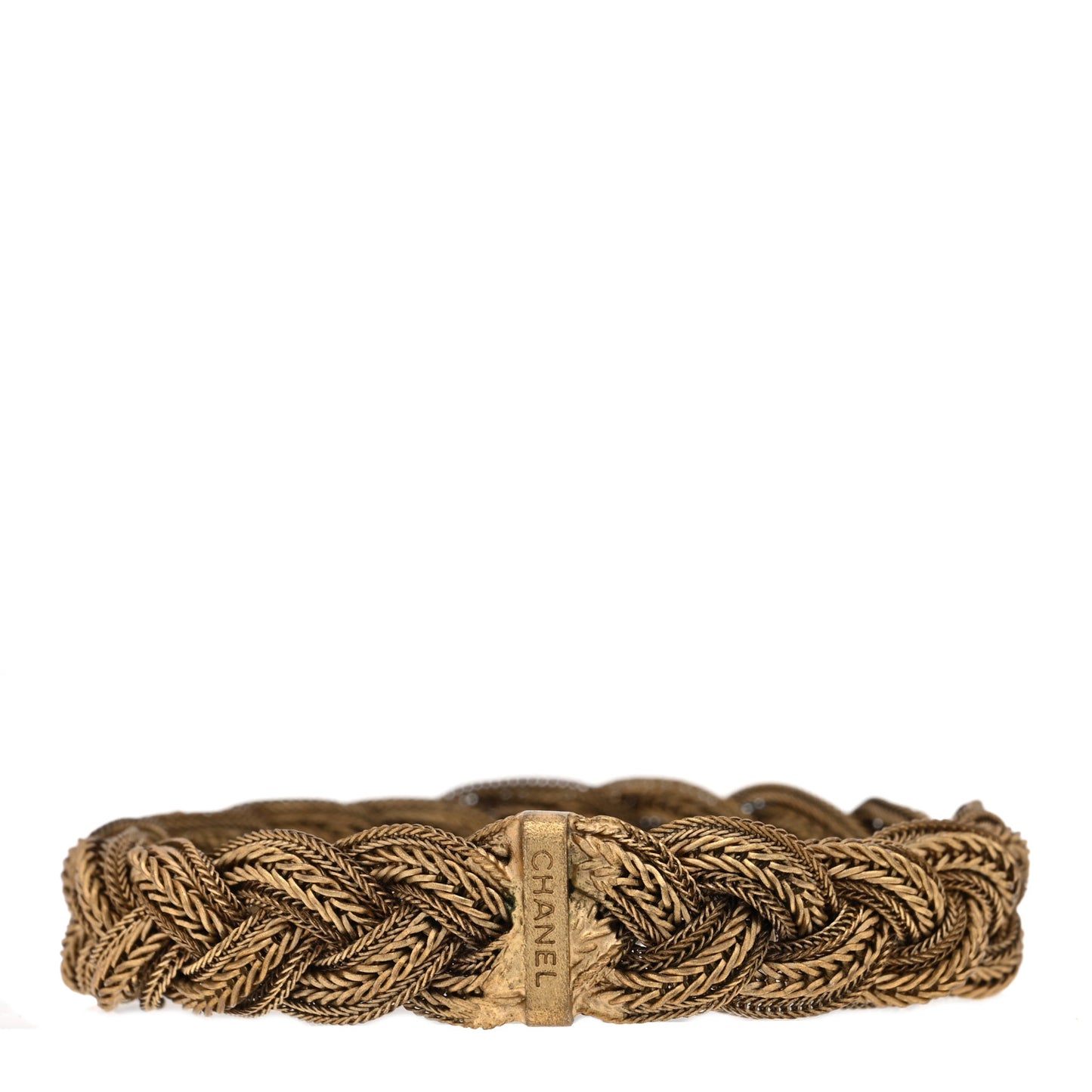 Metal Braided Chain Bracelet Gold