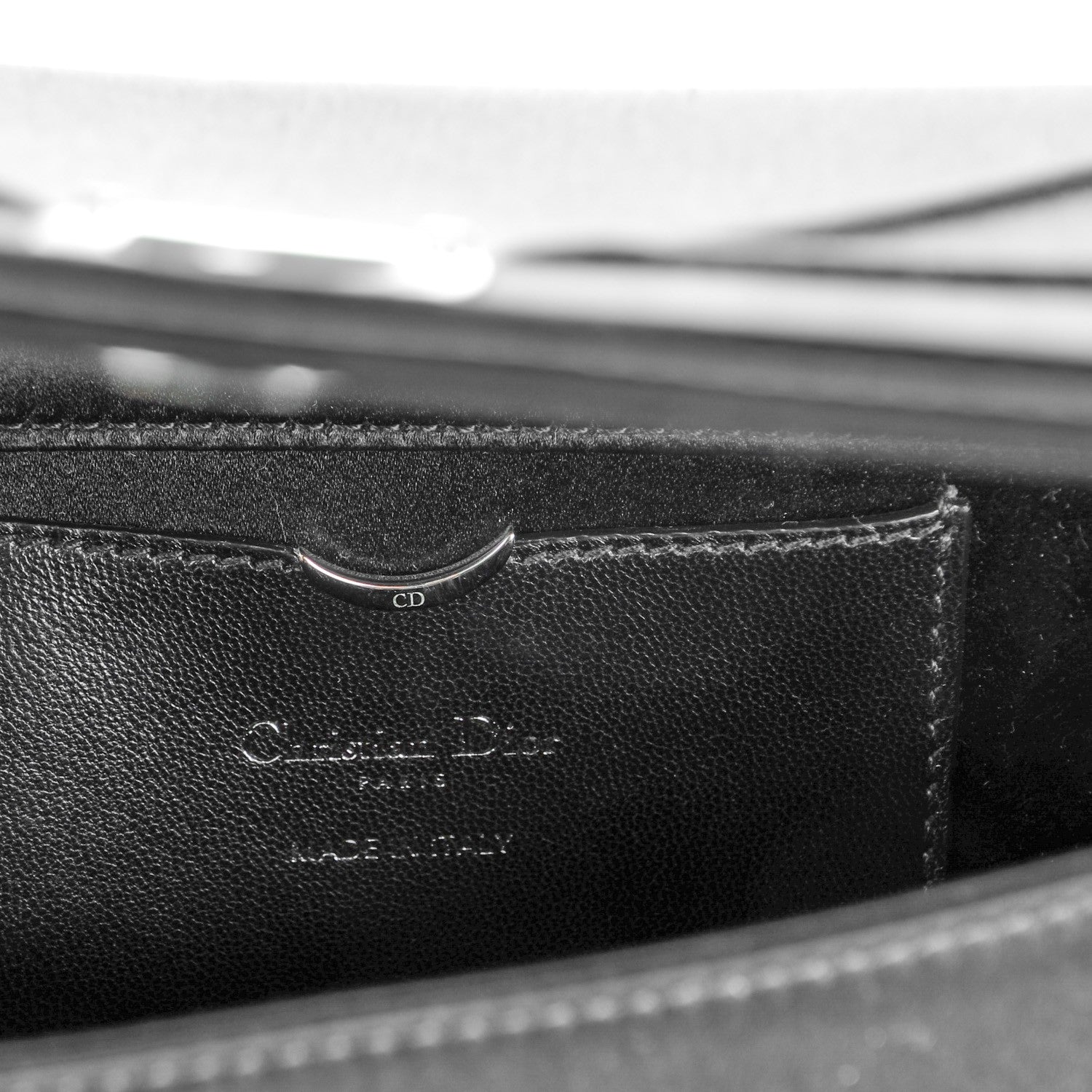 Christian Dior Satin Diorama Pochette Black 6 of 6