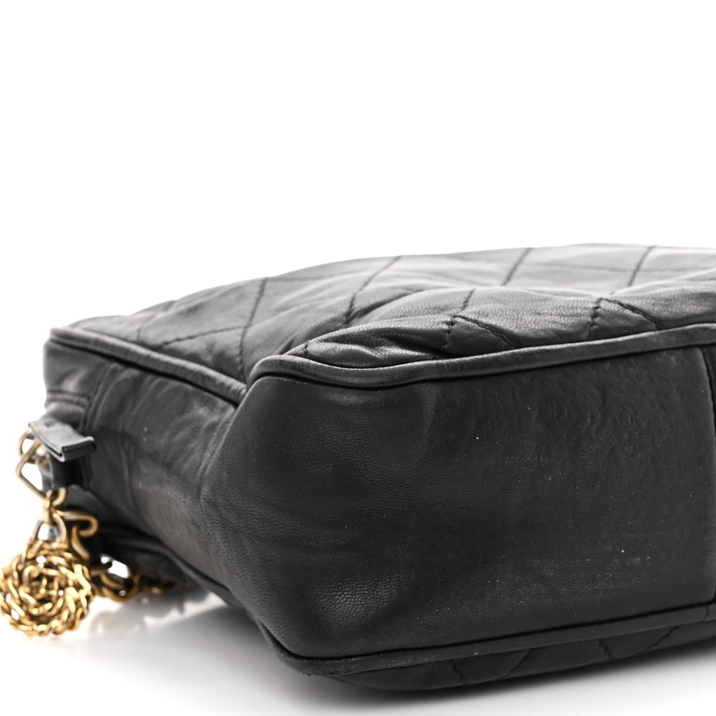 Lambskin Quilted Camera Case Black