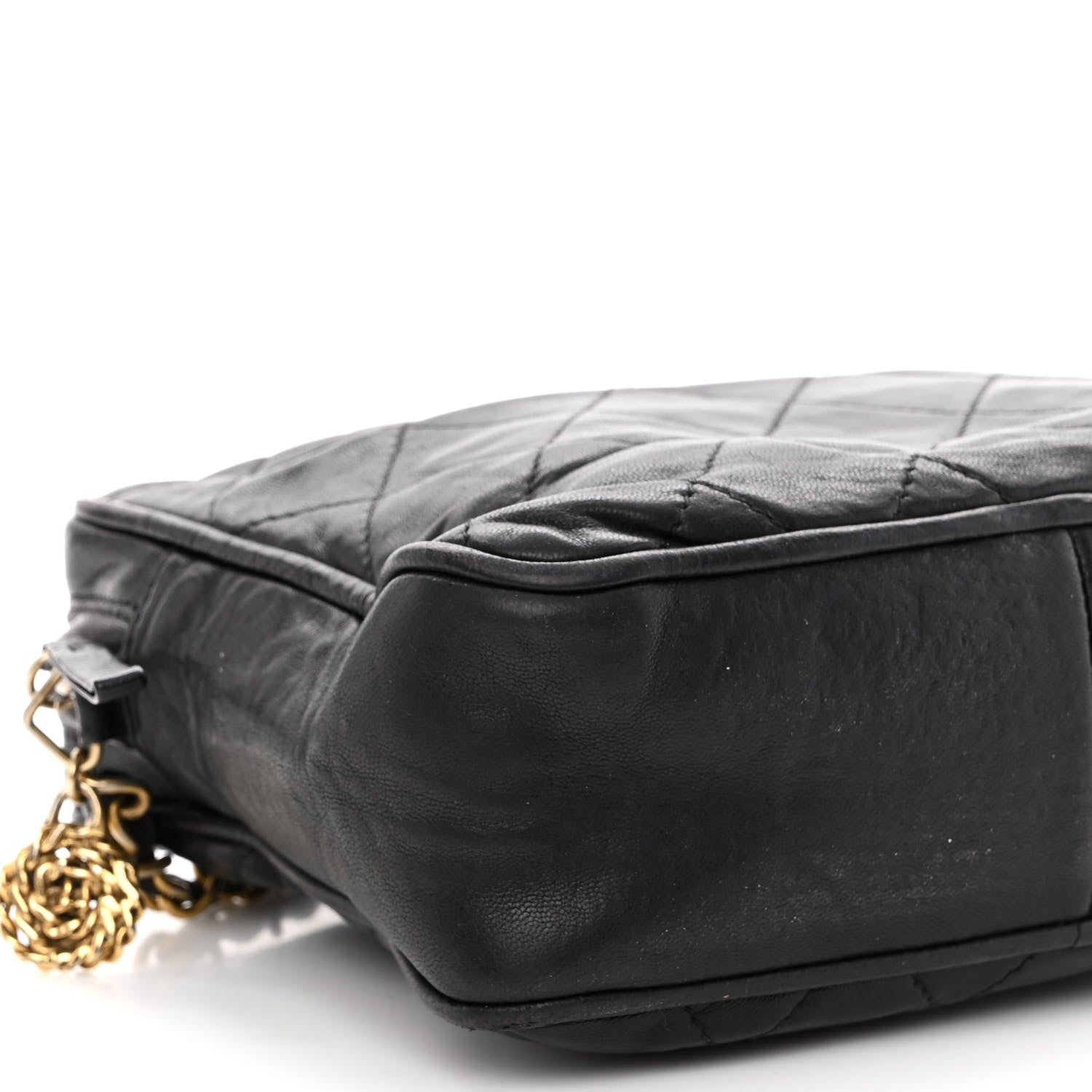 Chanel Lambskin Quilted Camera Case Black 9 of 14