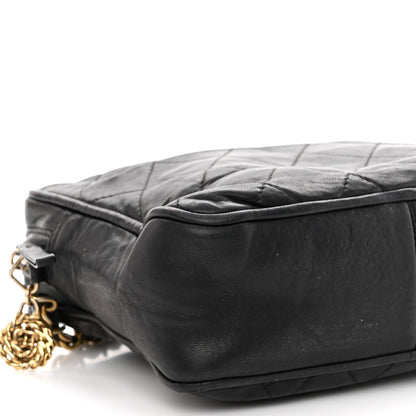 Chanel Lambskin Quilted Camera Case Black 9 of 14