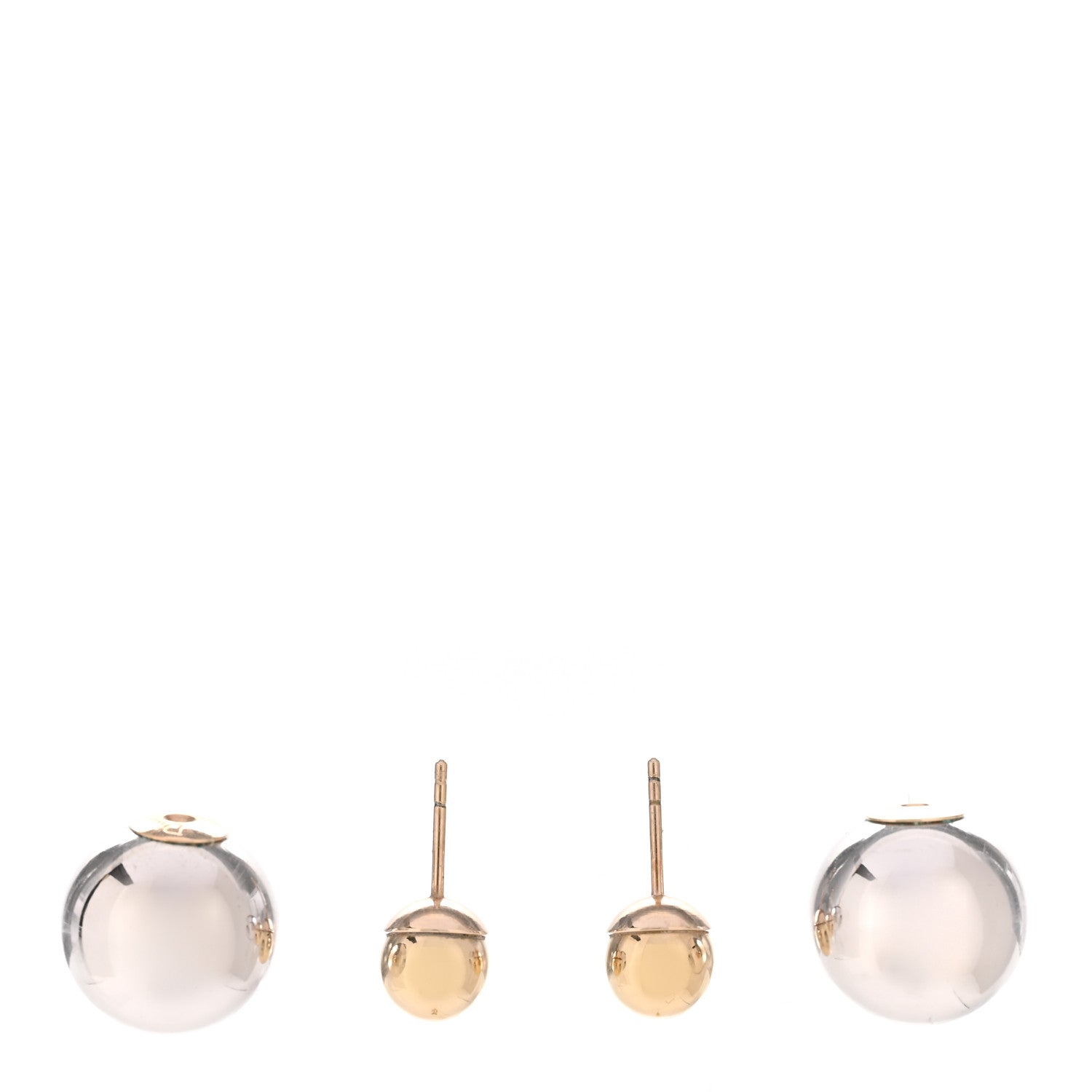 Christian Dior Mise En Dior Tribal Earrings Silver Gold 3 of 4