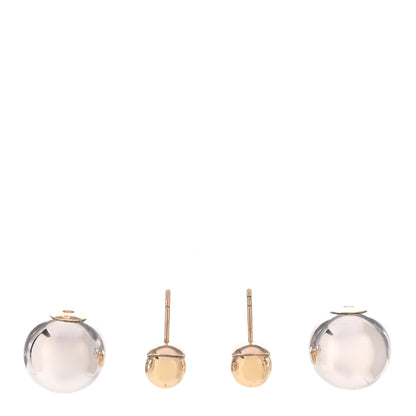 Christian Dior Mise En Dior Tribal Earrings Silver Gold 3 of 4