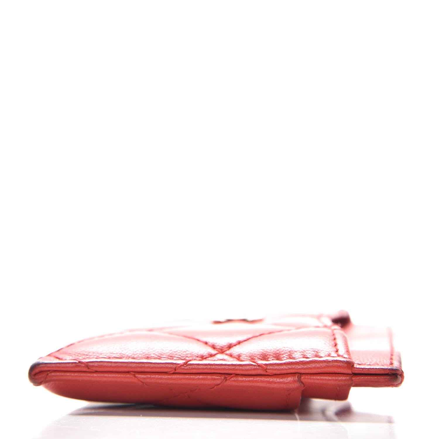 Chanel Lambskin Quilted Card Holder Red 5 of 12