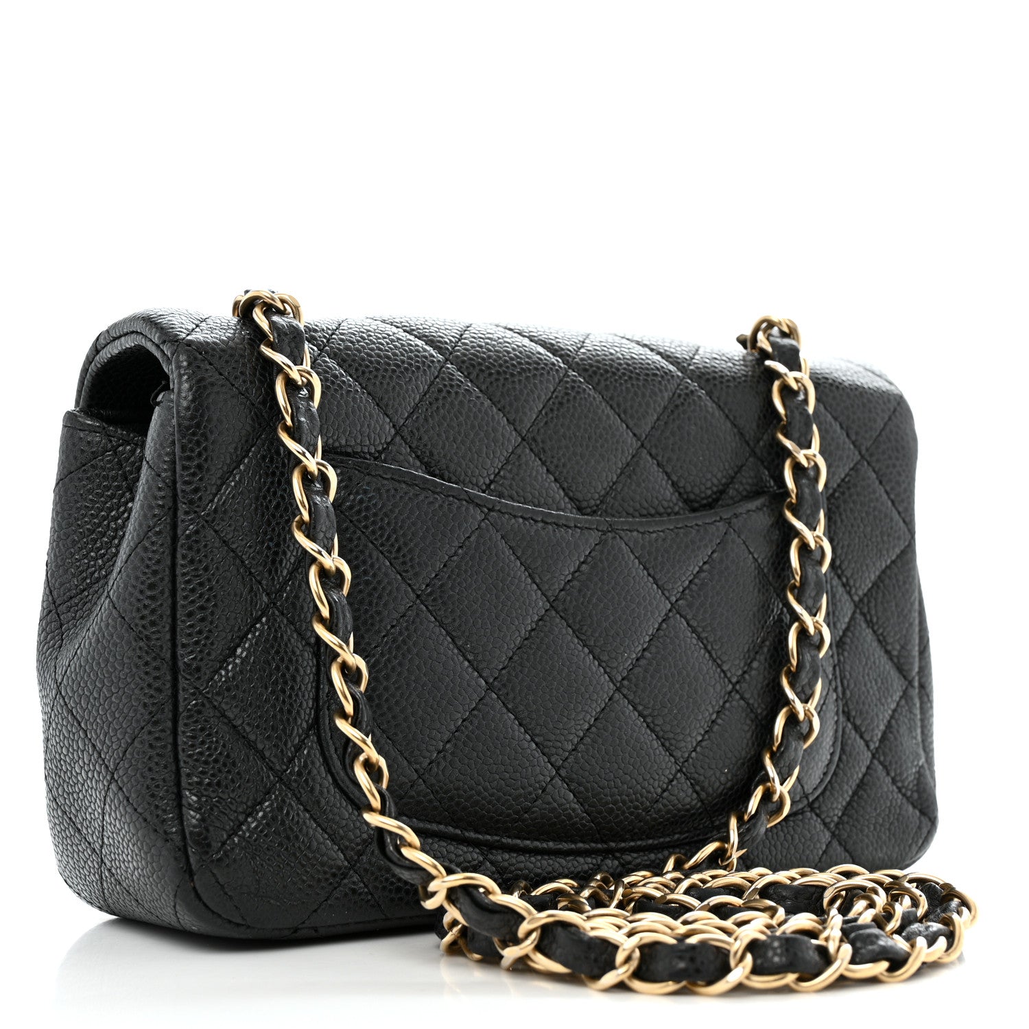 Chanel Metallic Caviar Quilted Mini Rectangular Flap Black 3 of 13