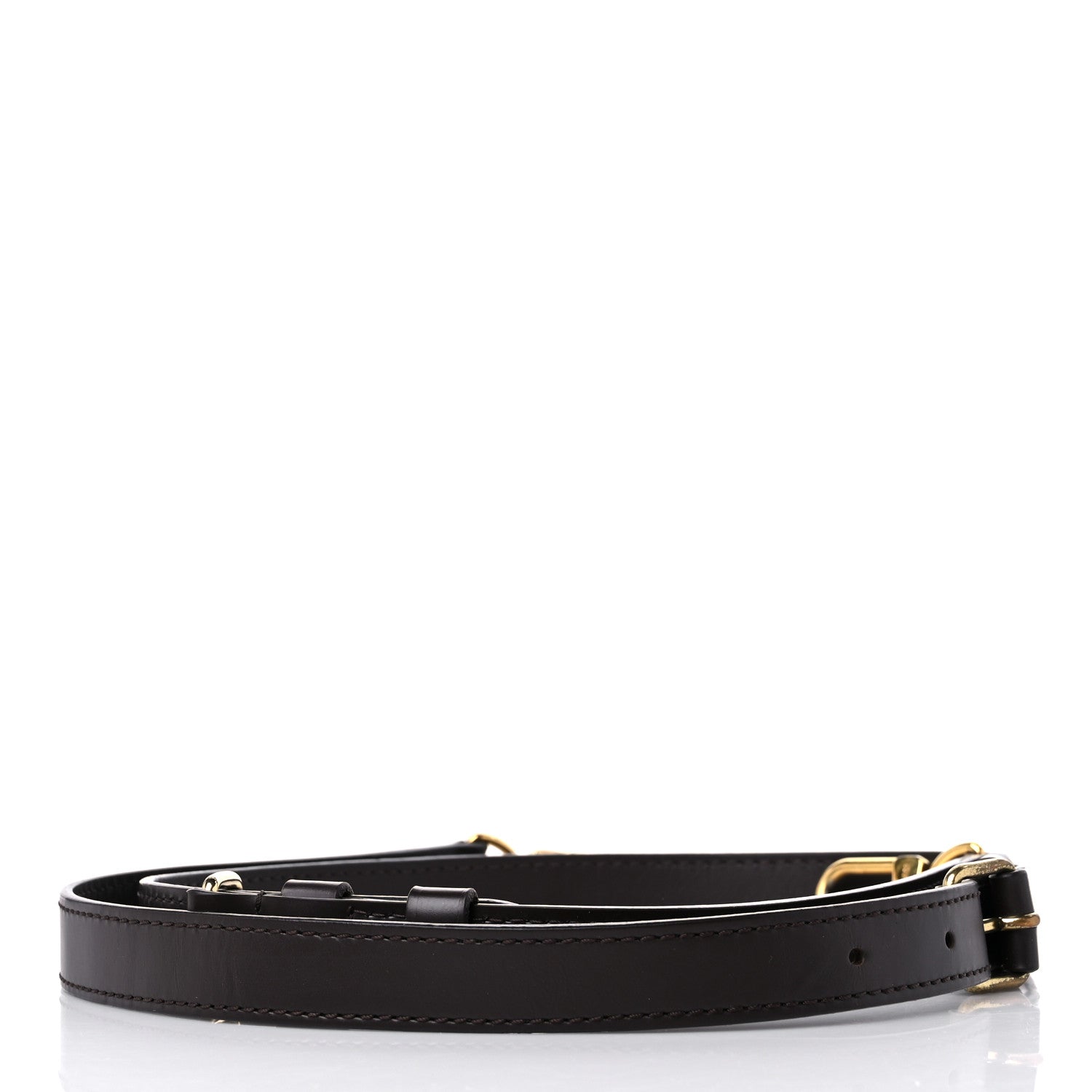 Louis Vuitton Calfskin 16mm Adjustable Shoulder Strap Brown 2 of 5