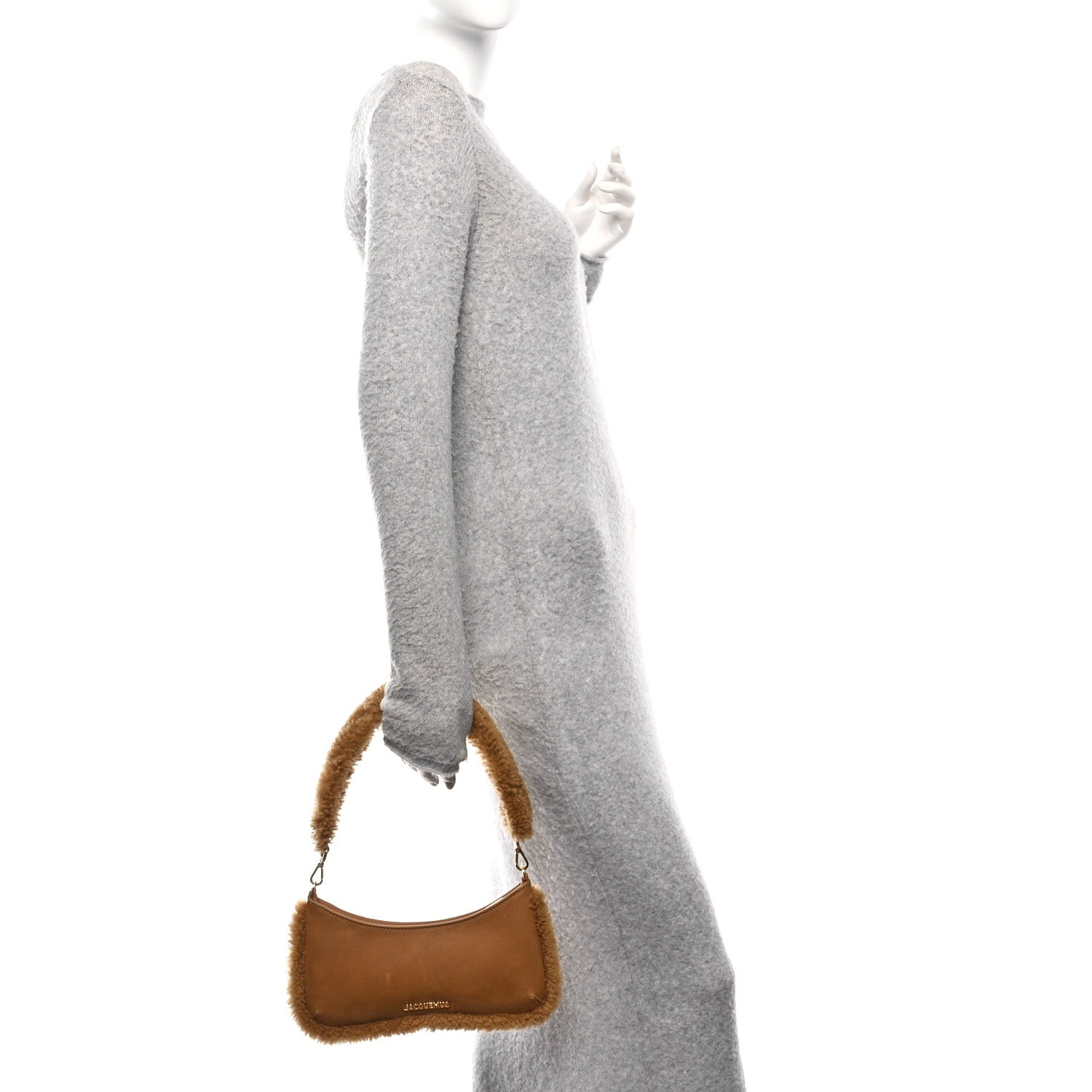 Jacquemus Suede Shearling Le Bisou Doux Camel 2 of 9