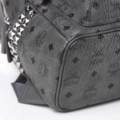 MCM Visetos Small Side Stud Stark Backpack Phantom Grey 8 of 9