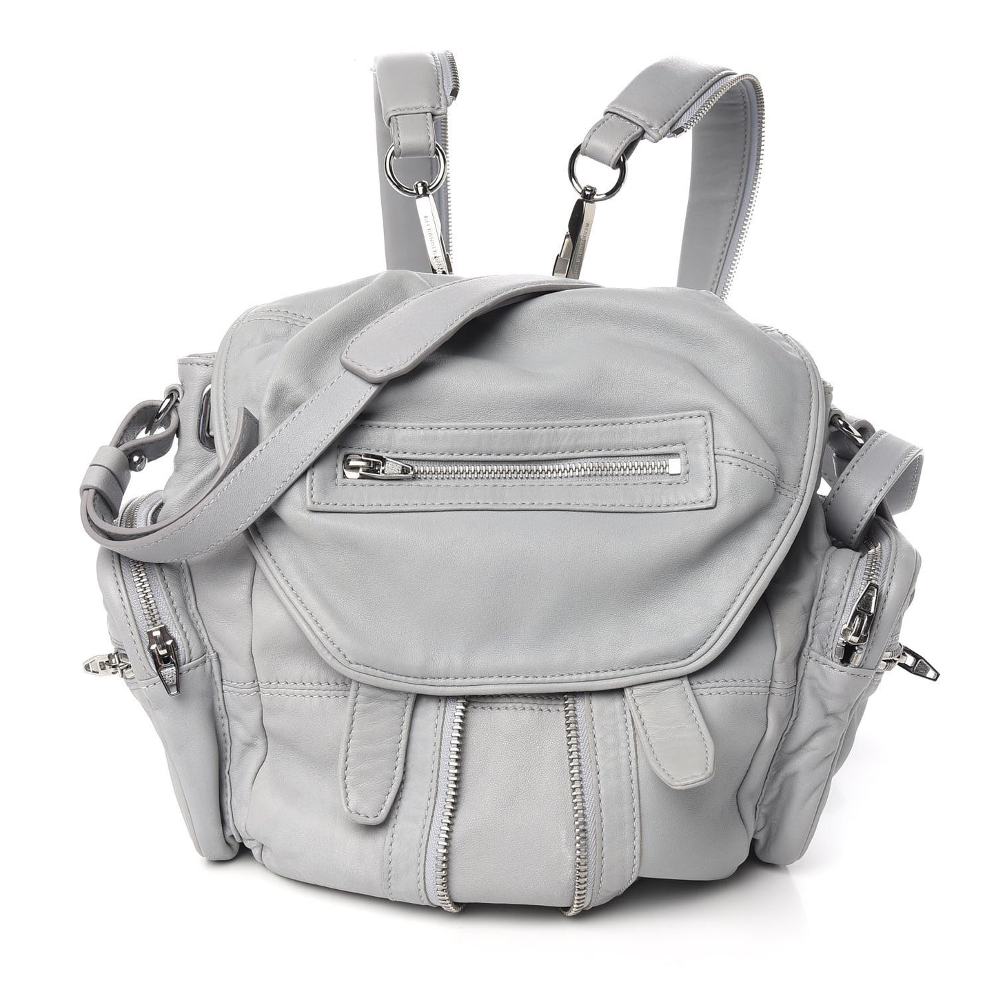 Lambskin Mini Marti Backpack Washed Powder Rhodium Hardware