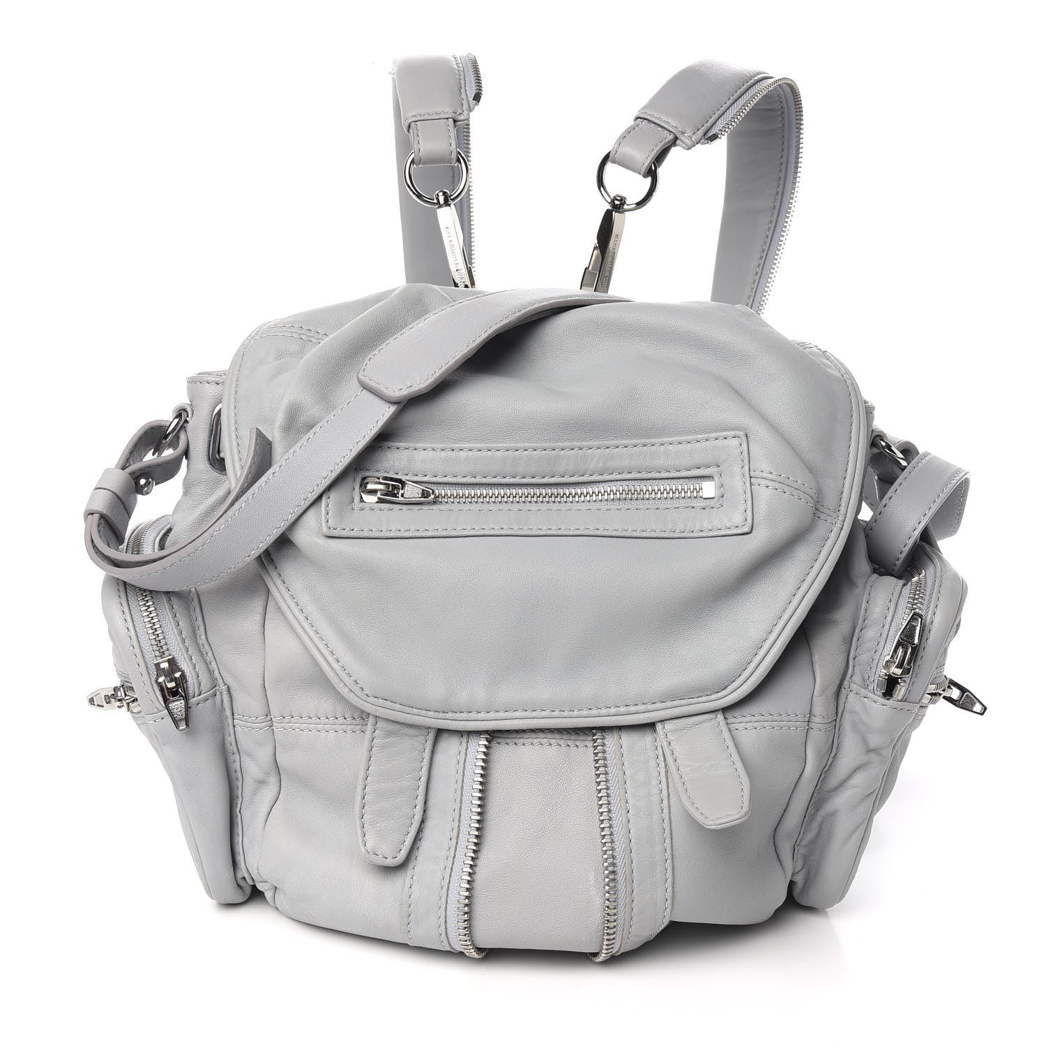 Alexander Wang Lambskin Mini Marti Backpack Washed Powder Rhodium Hardware 2 of 8