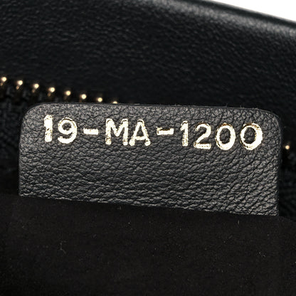 Christian Dior Calfskin Embossed Logo Zip Clutch Black 7 of 9
