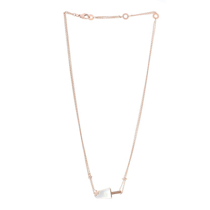 Bulgari 18K Rose Gold Diamond Mother of Pearl Gelati Necklace 3 of 10