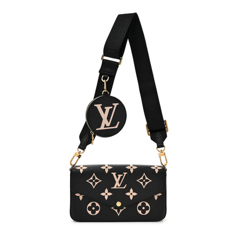 Empreinte Monogram Giant Felicie Pochette Black Beige