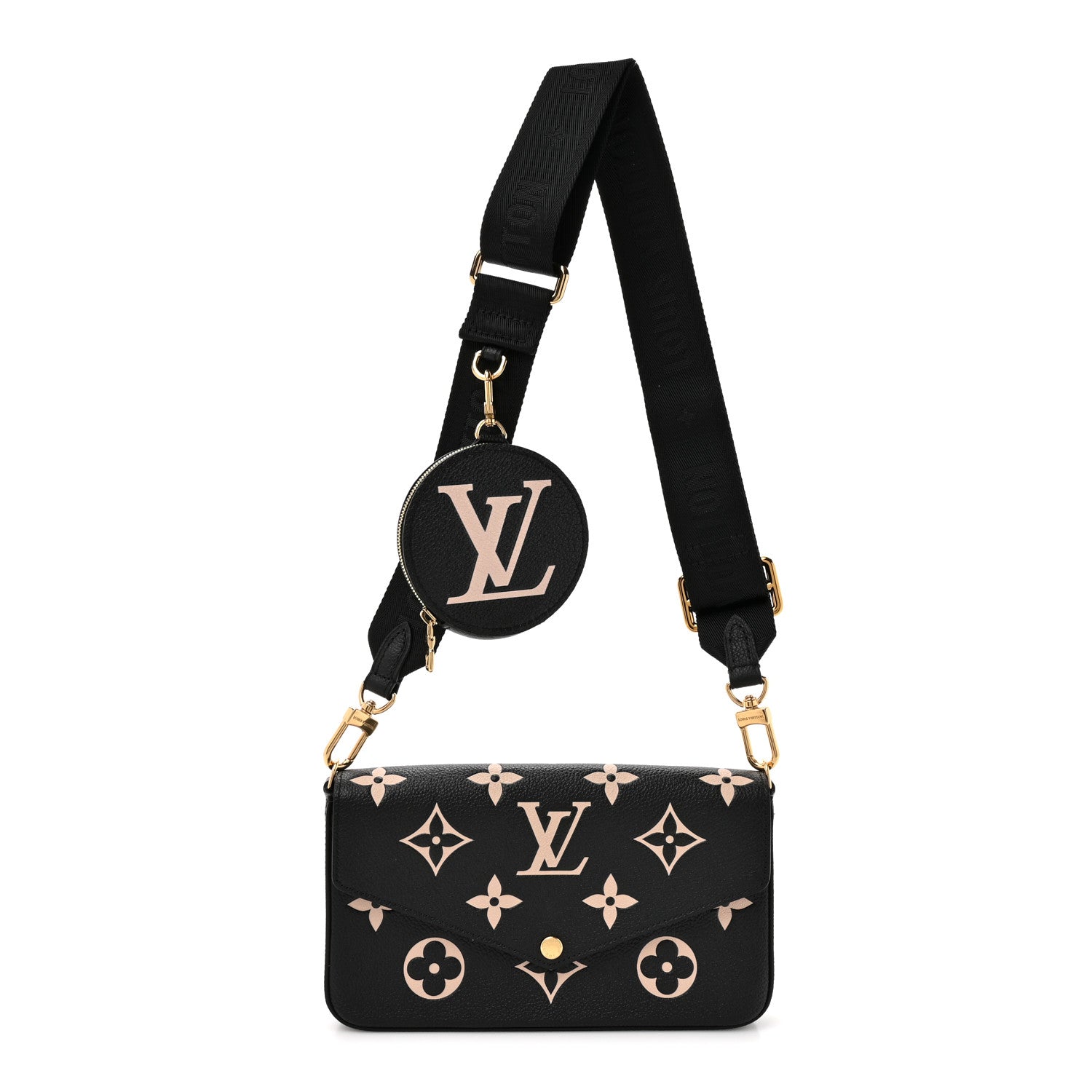 Louis Vuitton Empreinte Monogram Giant Felicie Pochette Black Beige 1 of 10