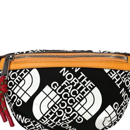 Gucci X THE NORTH FACE Econyl Nylon Belt Bag Black Ivory Crop 8 of 11